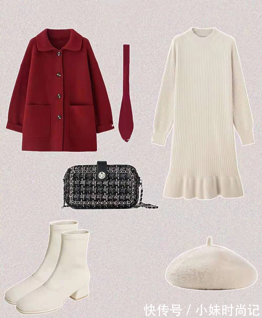 半身裙|学生党的假期红色穿搭,跟着3个日常模板,轻松避免俗气