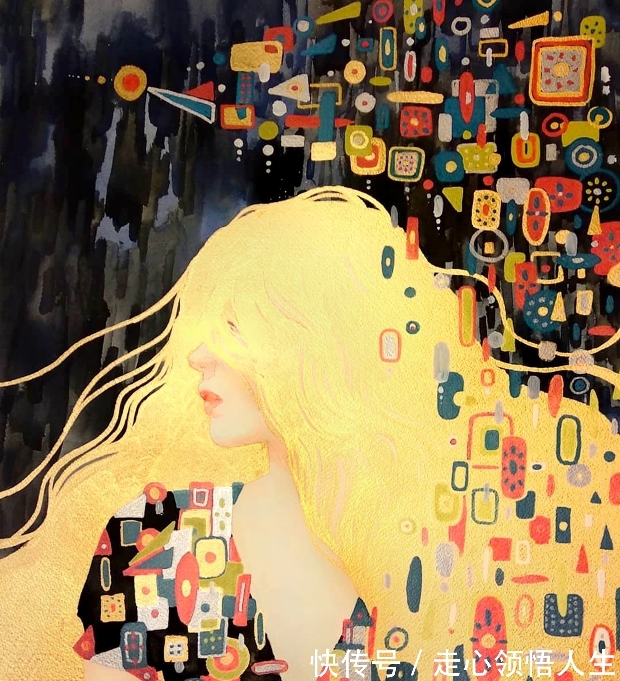 希腊$寂静宇宙中的明眸:色彩与金箔的交融,插画家卡法西斯的神话四季