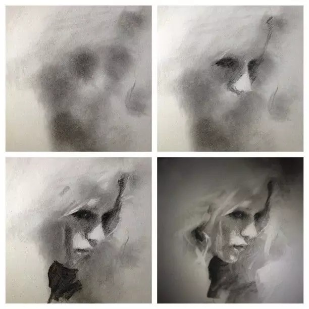 中国@他的素描不同于中国式素描的严谨,反而更像是变魔术!