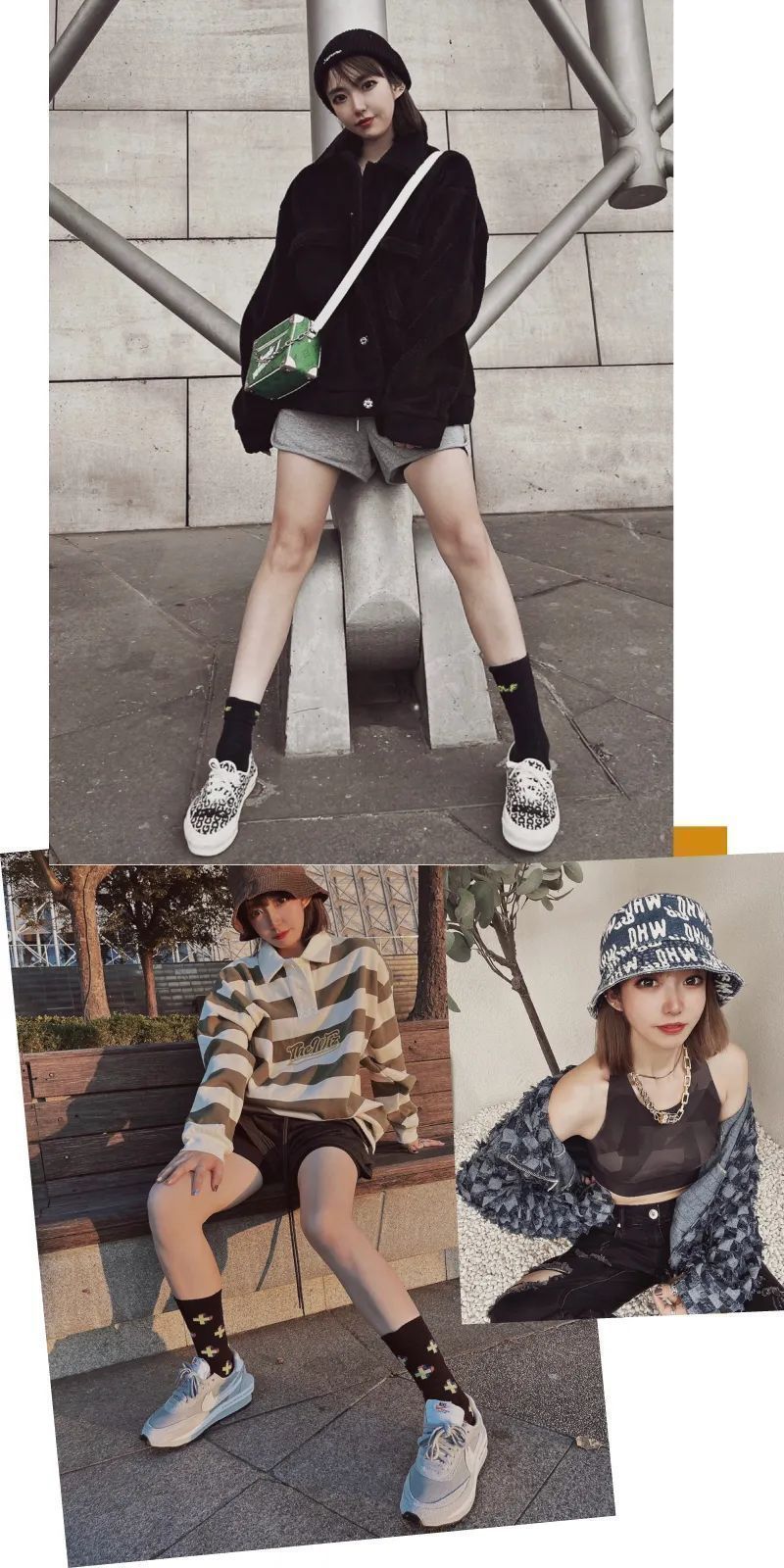 秋冬 抹胸、吊带、丝袜等于流量密码?这位球鞋女孩打破常规展示不一样的秋冬穿搭