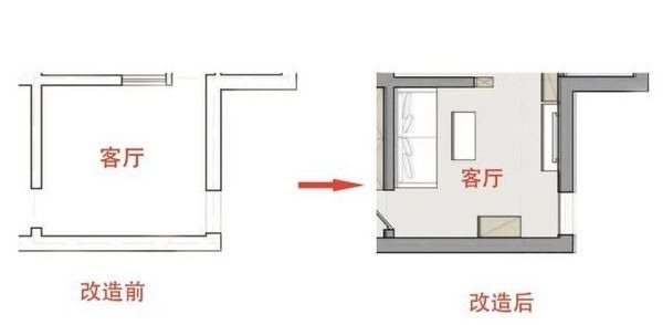 墙体|房子小？47㎡一居拆改变2居，美女设计师展示设计的魔力！