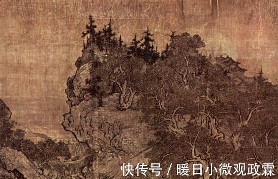 溪山行旅图|一幅画困扰专家900年,无意间因阳光的照射,专家隐约看到了2个字