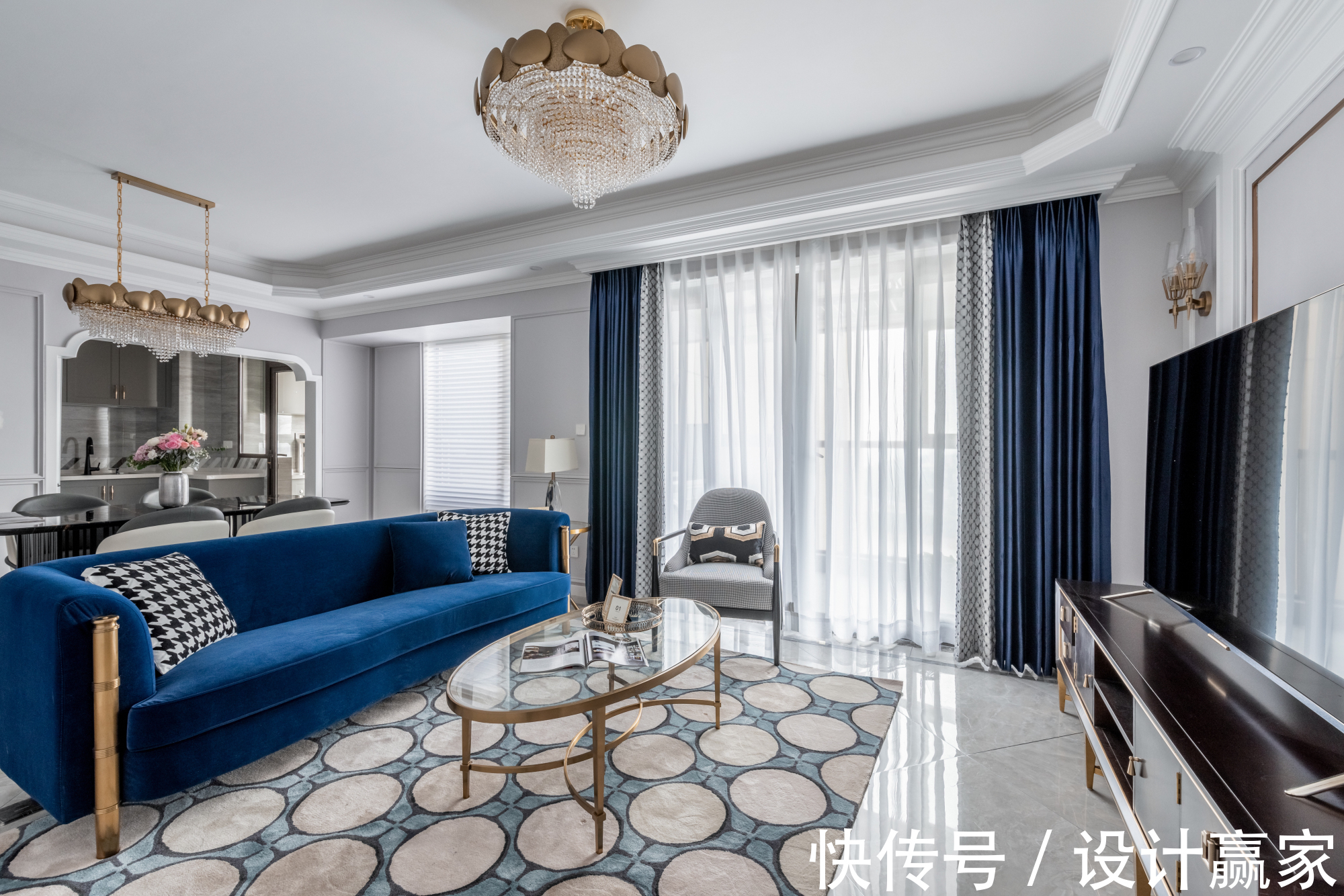 浅灰色|101㎡美式奢华,质感的空间,浪漫的家,邻居看过直夸好