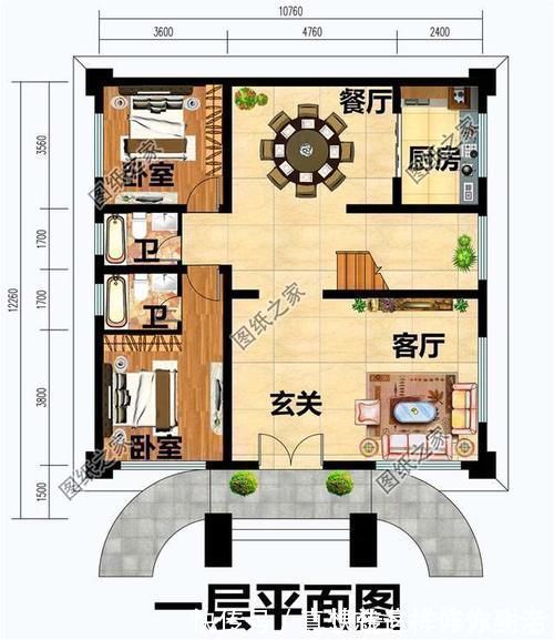 别墅|二层半建房图纸设计图,简单又好看,村里人看了都喜欢