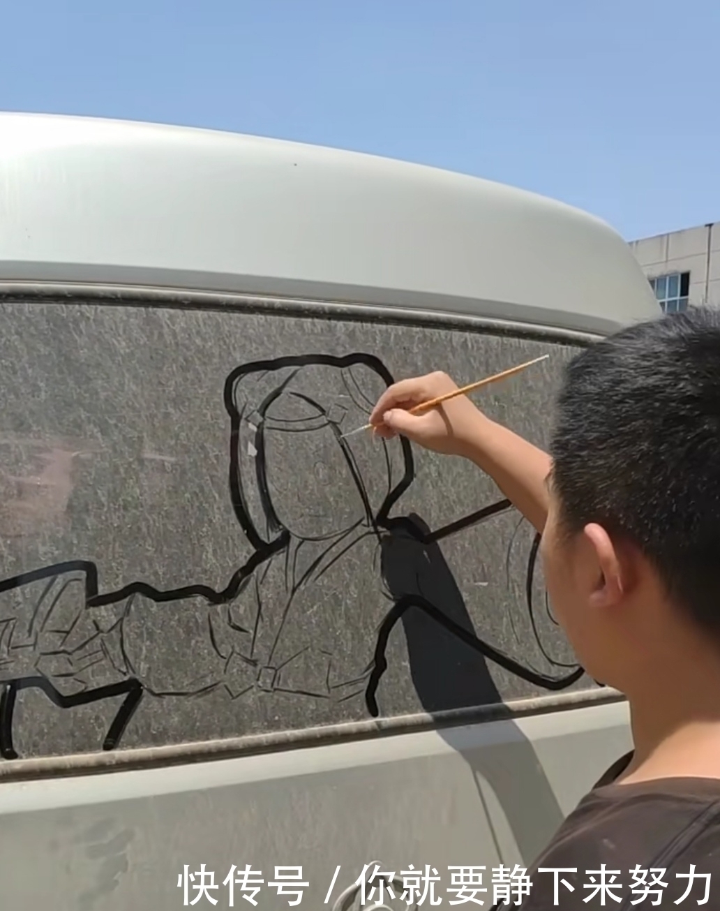灰画|大神车灰画“鲁班七号”,开始:小学生水平?结尾:舍不得擦了!
