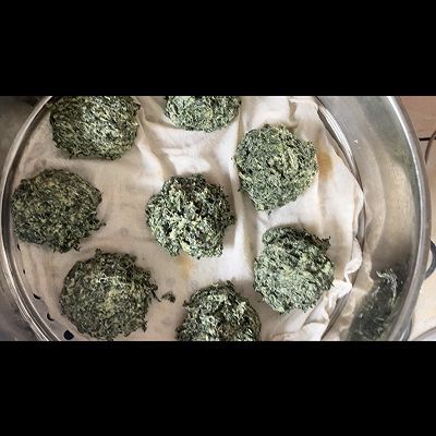 自制|自制红薯叶馒头