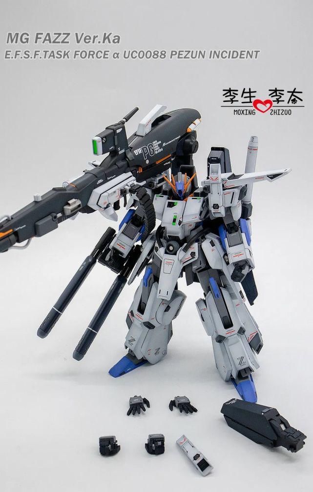 Ka版 MG FAZZ 涂装制作，轻阴影涂装+金属补品点缀