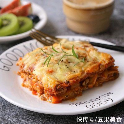 白蘑菇|超下饭的意式肉酱千层面，一学就会