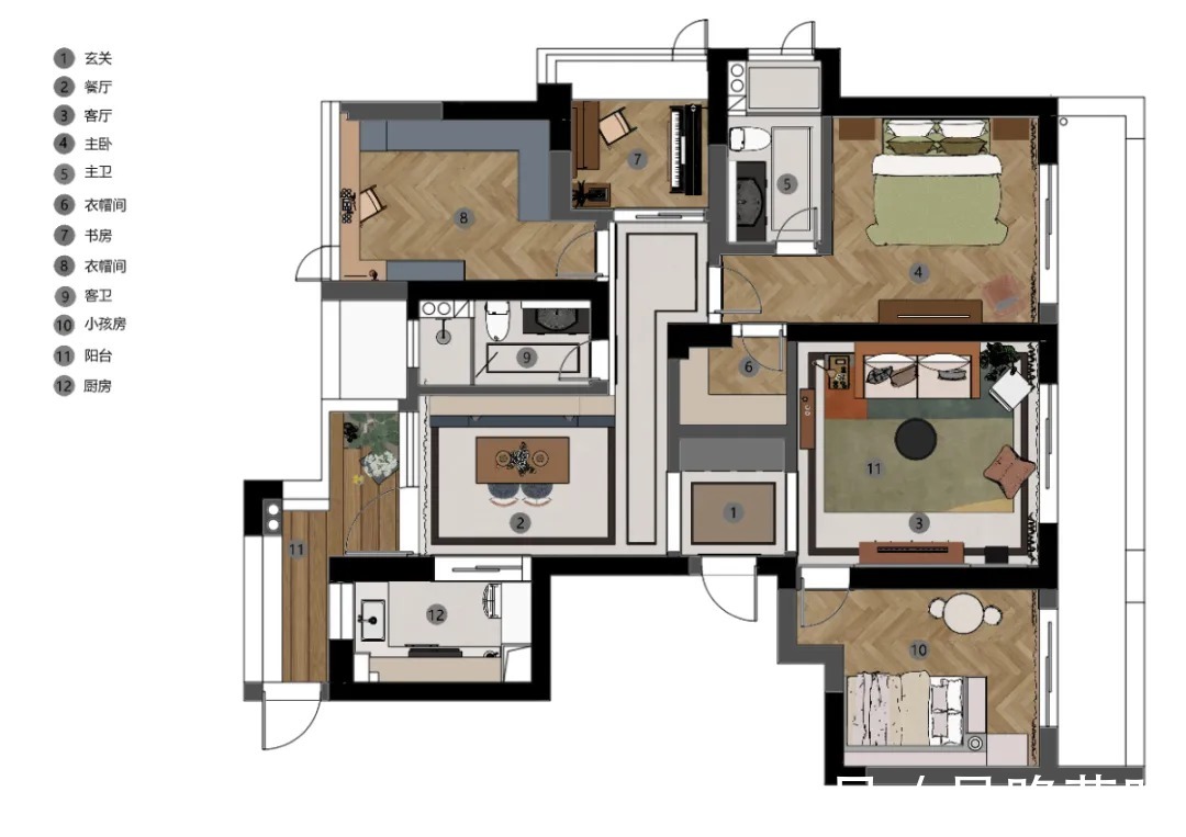住所|把屋主中意的颜色通通搬到家中,塑造出一个时尚又颇具复古气息的高级感住所