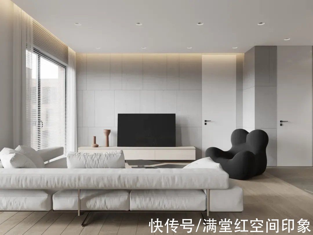 空间|经典色系的设计，展现出简约空间的艺术美感