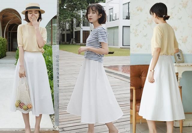 针织衫 这个初秋少不了裙子的穿搭!今年流行这样穿,时髦优雅还很清爽