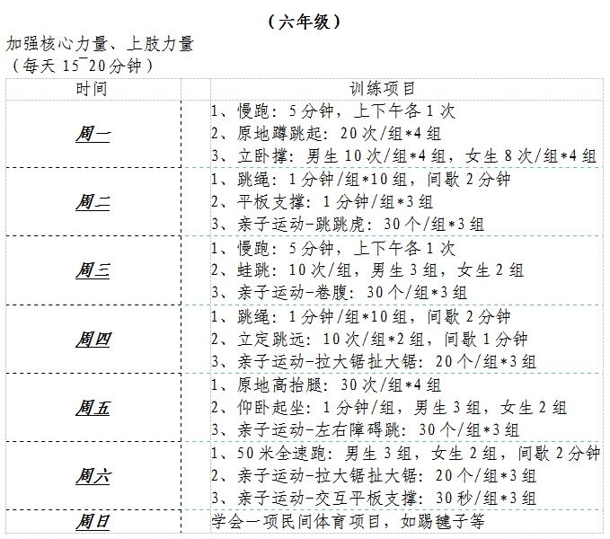 包头市中小学生假期体育锻炼指导