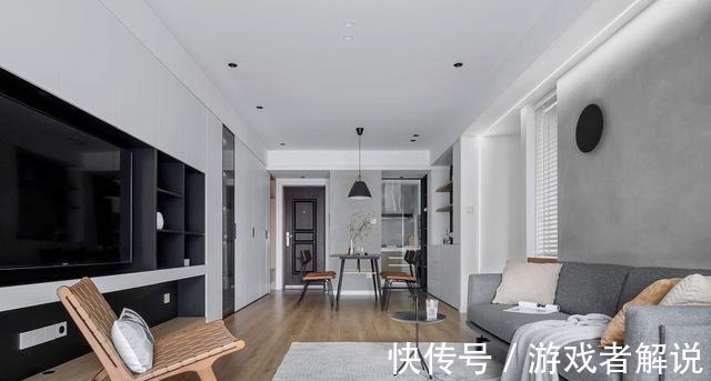 客厅|黑白灰装修风格真漂亮,100㎡低调简约设计,更贴近生活!