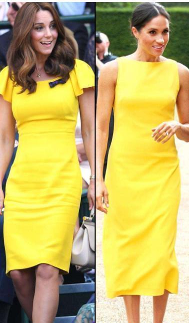亮相|凯特王妃一袭黄裙亮相,皮肤白皙又减龄,撞色王室成员也不输