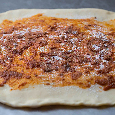 烤樱桃|樱桃番茄酱pizza风味面包