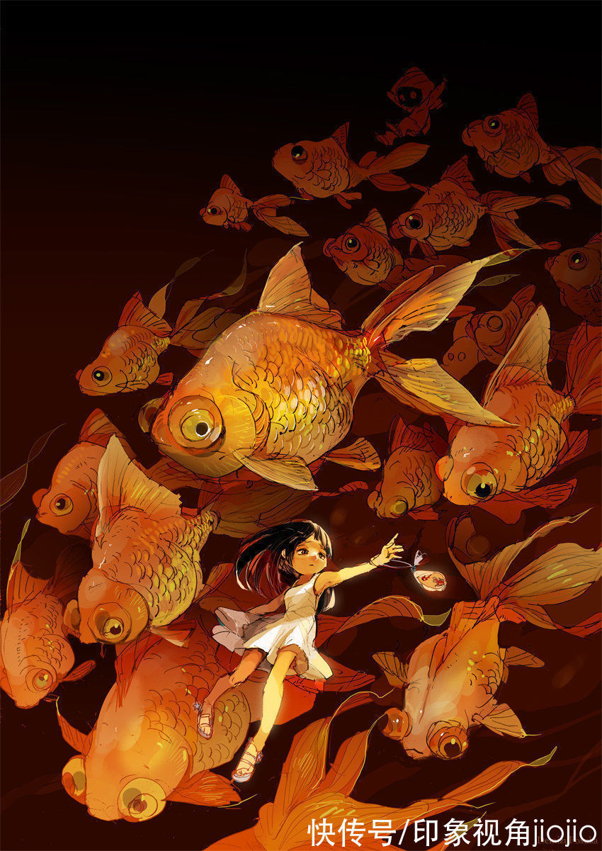 构图@幻想异世界插画作品,鱼眼镜头视角的构图方式很奇妙