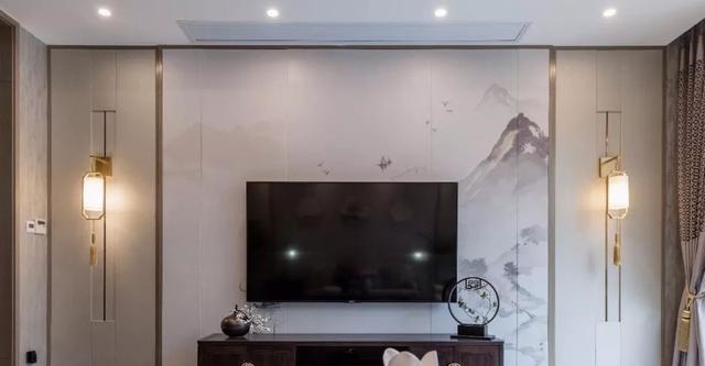 展示柜|新中式客厅电视墙，儒雅端庄，华丽大方！新中式客厅电视墙，儒雅端庄，华丽大方！