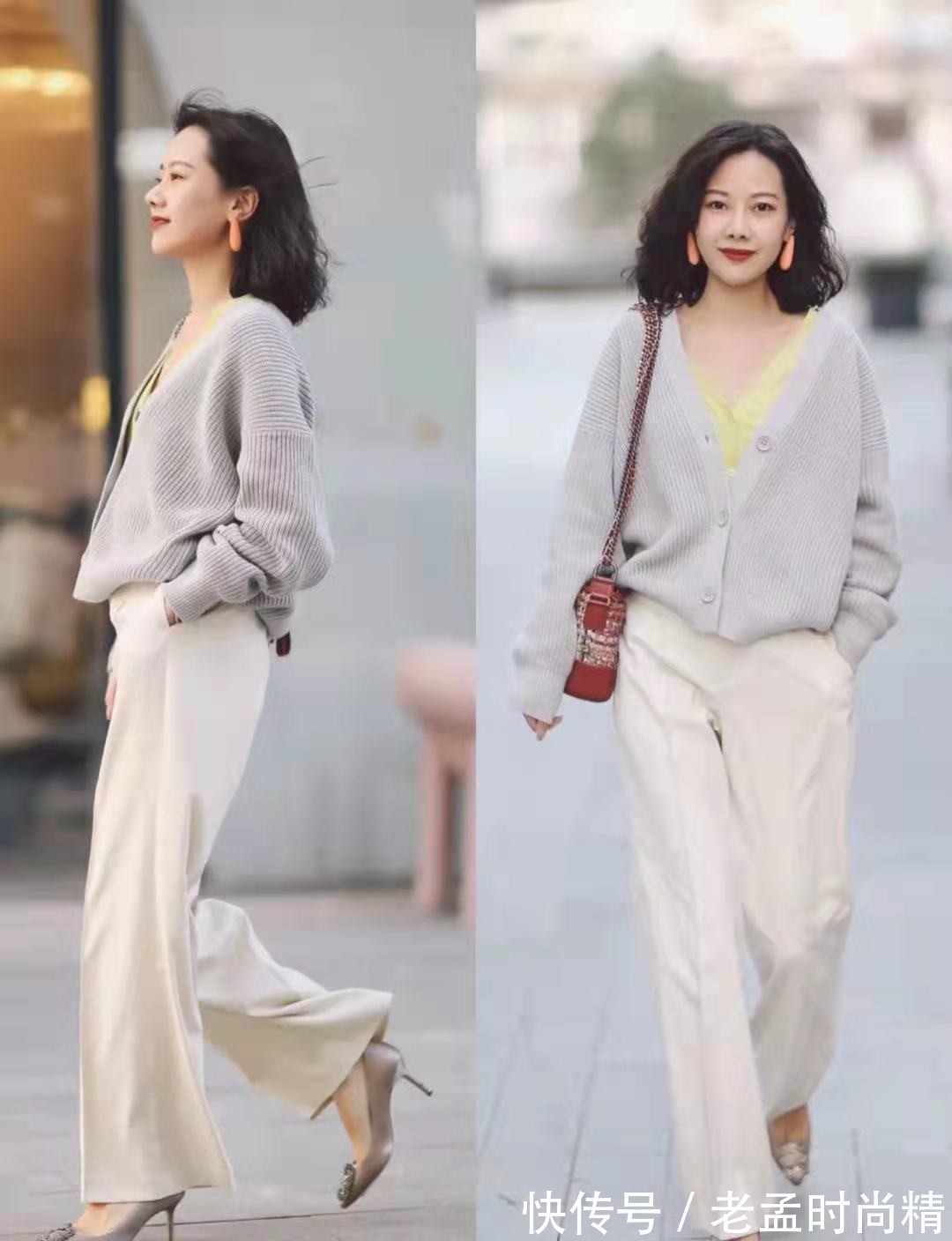 毛衣|秋天打扮得轻盈保暖!学时尚博主的2件毛衣叠穿法
