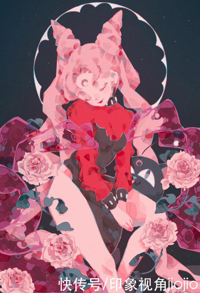 插画作品!甜腻腻的润系少女,看着看着就融化在色块里