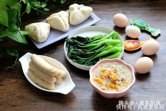 晒晒一家四口的早餐,有荤有素,营养好消化,朋友说要搬来做邻居