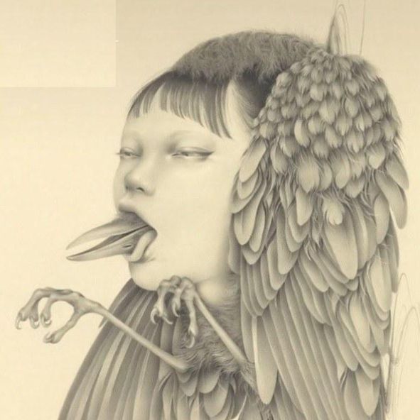 绘画@日本画师画出的女孩诡异、真实,让网友害怕