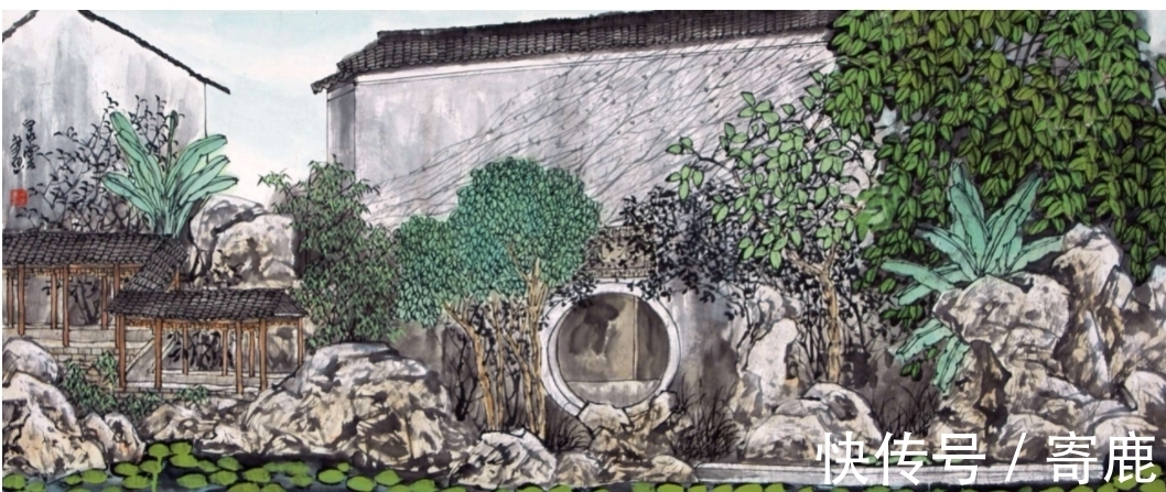 乡情画!吴泉棠:新安画派代表人物,重彩乡情画创始人