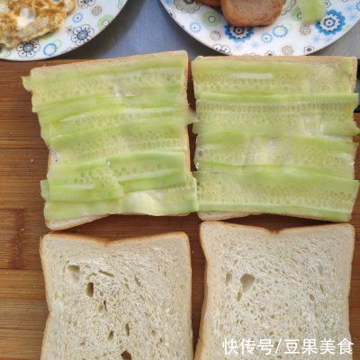 黄瓜片|#丘比三明治#火腿三明治