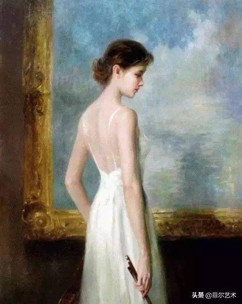 lei@美国华裔画家凯文·雷画的油画中美女!好美