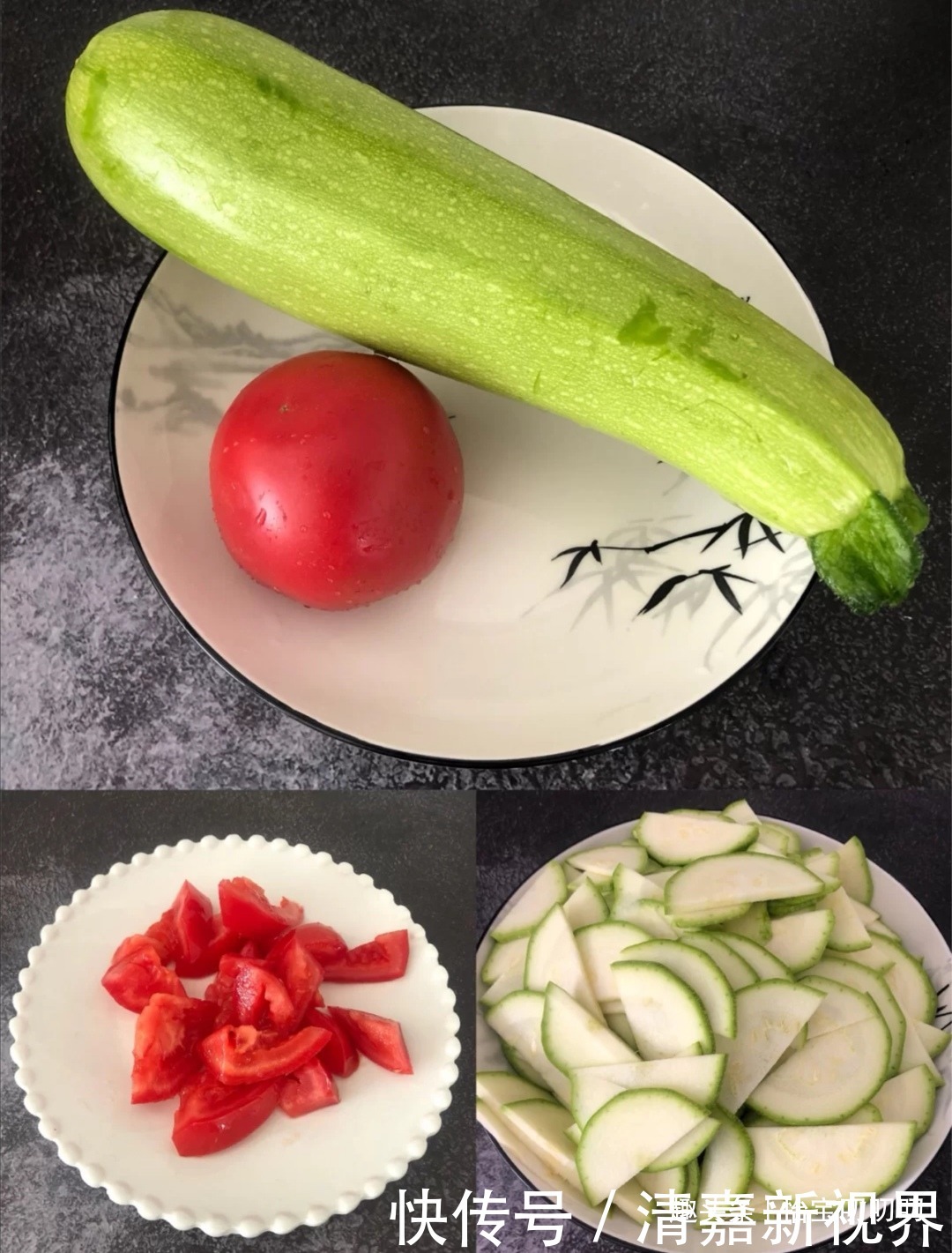  一扫而光|下饭又开胃的番茄炒西葫芦，简单又好吃，米饭一扫而光