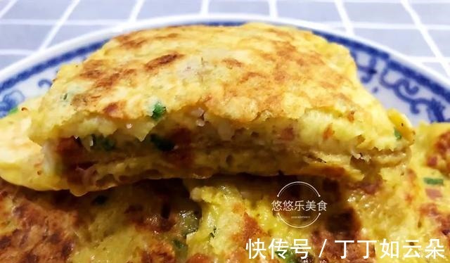 搅点面糊就能做的饼，早餐这样吃真营养，蓬松暄软，好吃好做！