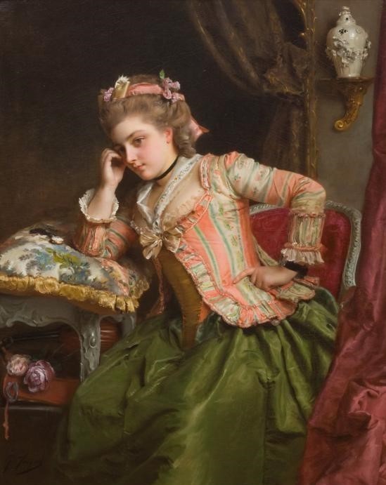 雅克@著名画家布罗格的得意门生古斯塔夫的女性油画,太美了!