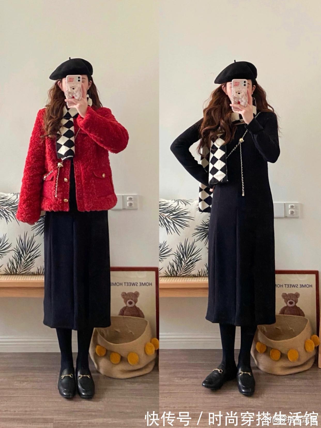 模板 这才是30+女人冬季穿搭模板,简约时尚又气质,照着穿就对了