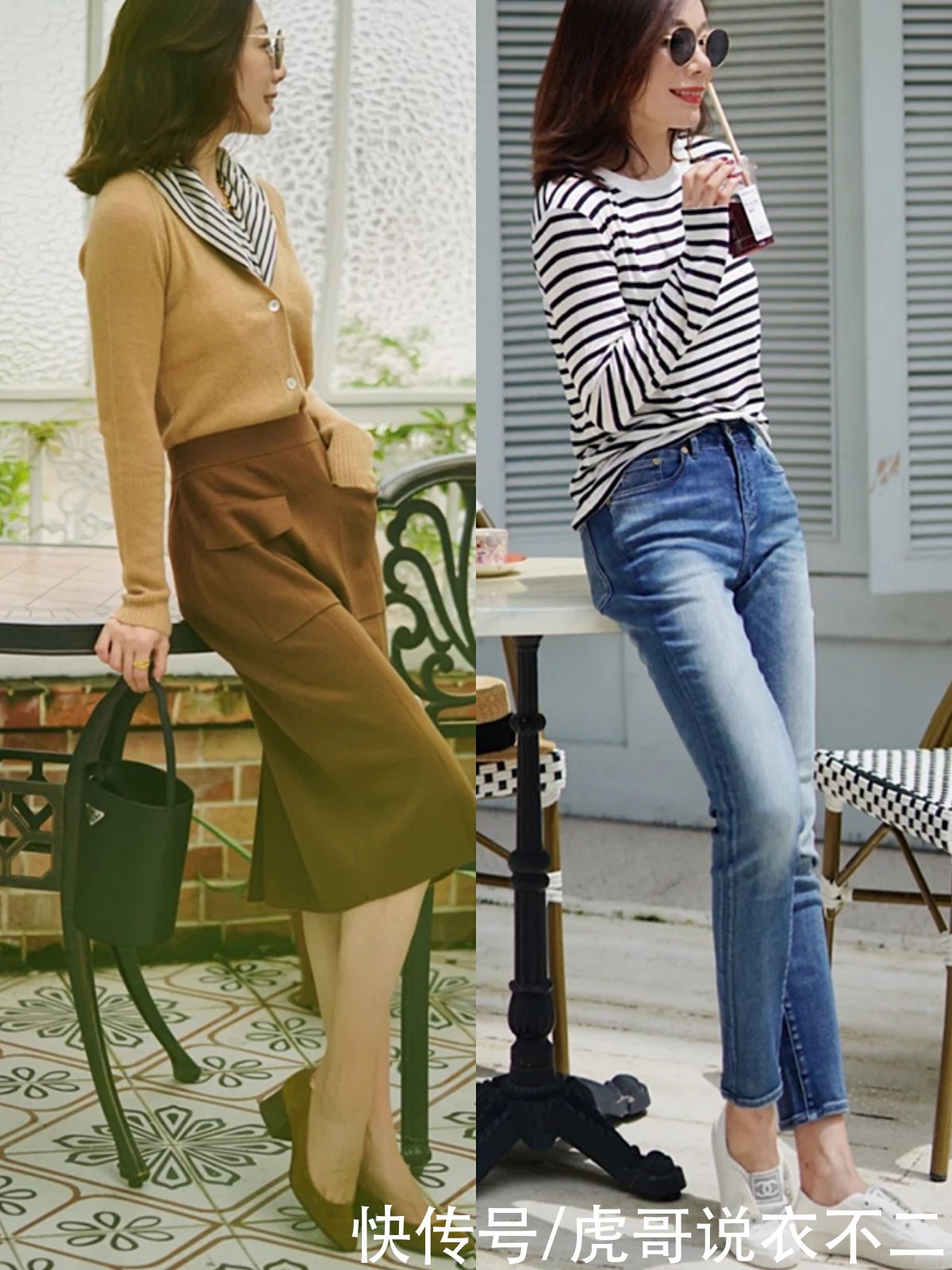 牛仔裤|这才是40岁女人该有的打扮，“针织衫”的多种搭法，每套都很优雅