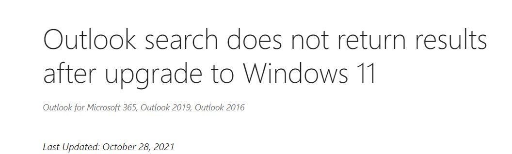 微软|微软承认 Win11 下 Outlook 搜索邮件卡死问题(附临时解决方法)
