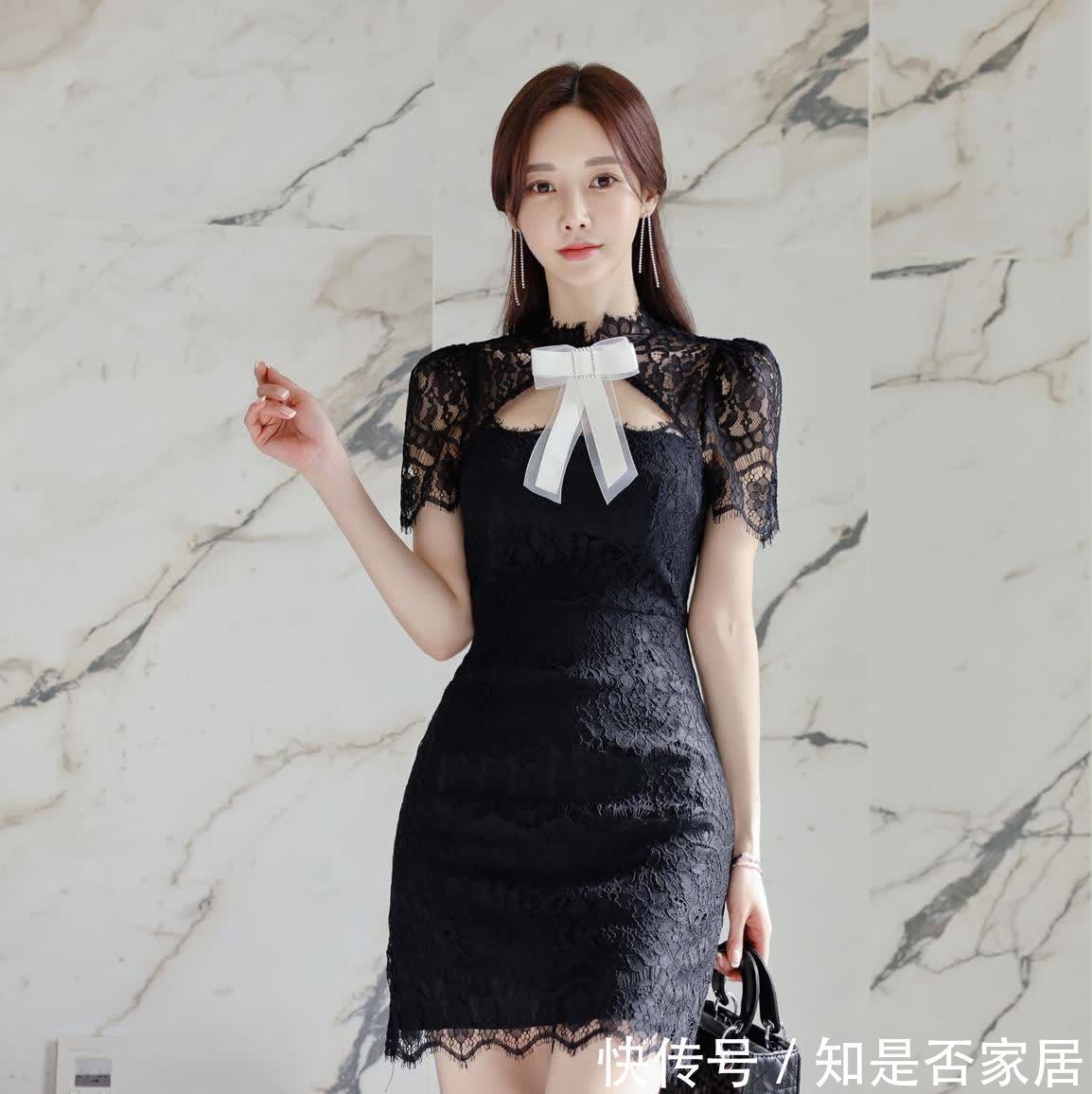 美人图鉴孙允珠:夜雨芭蕉幽篁凝露印花连衣裙