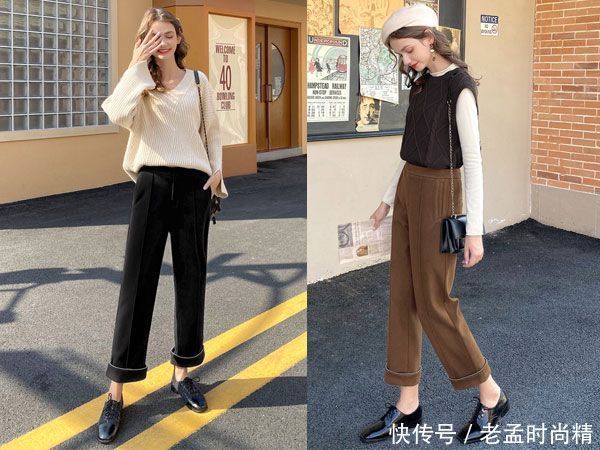 秋冬季当然还是穿休闲裤啦,轻松显瘦还很好搭配