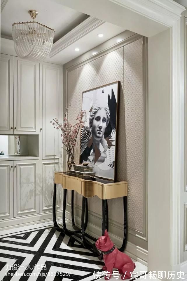 拼花|玄关是家的门面，原来地砖也可以铺得这么美~