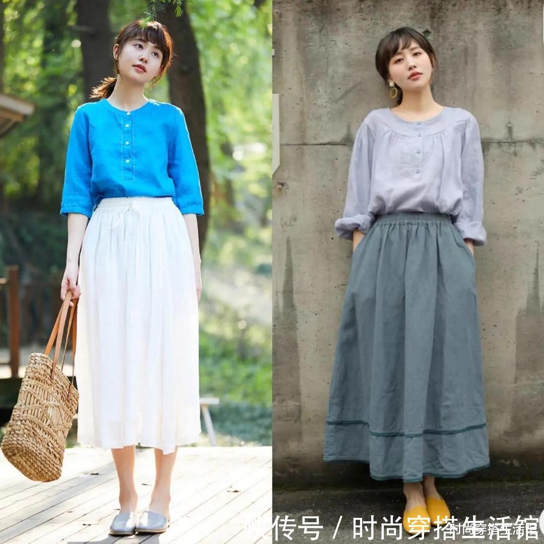 阔腿裤|别穿阔腿裤了,今年流行这几款半裙,搭配T恤、衬衫都好看