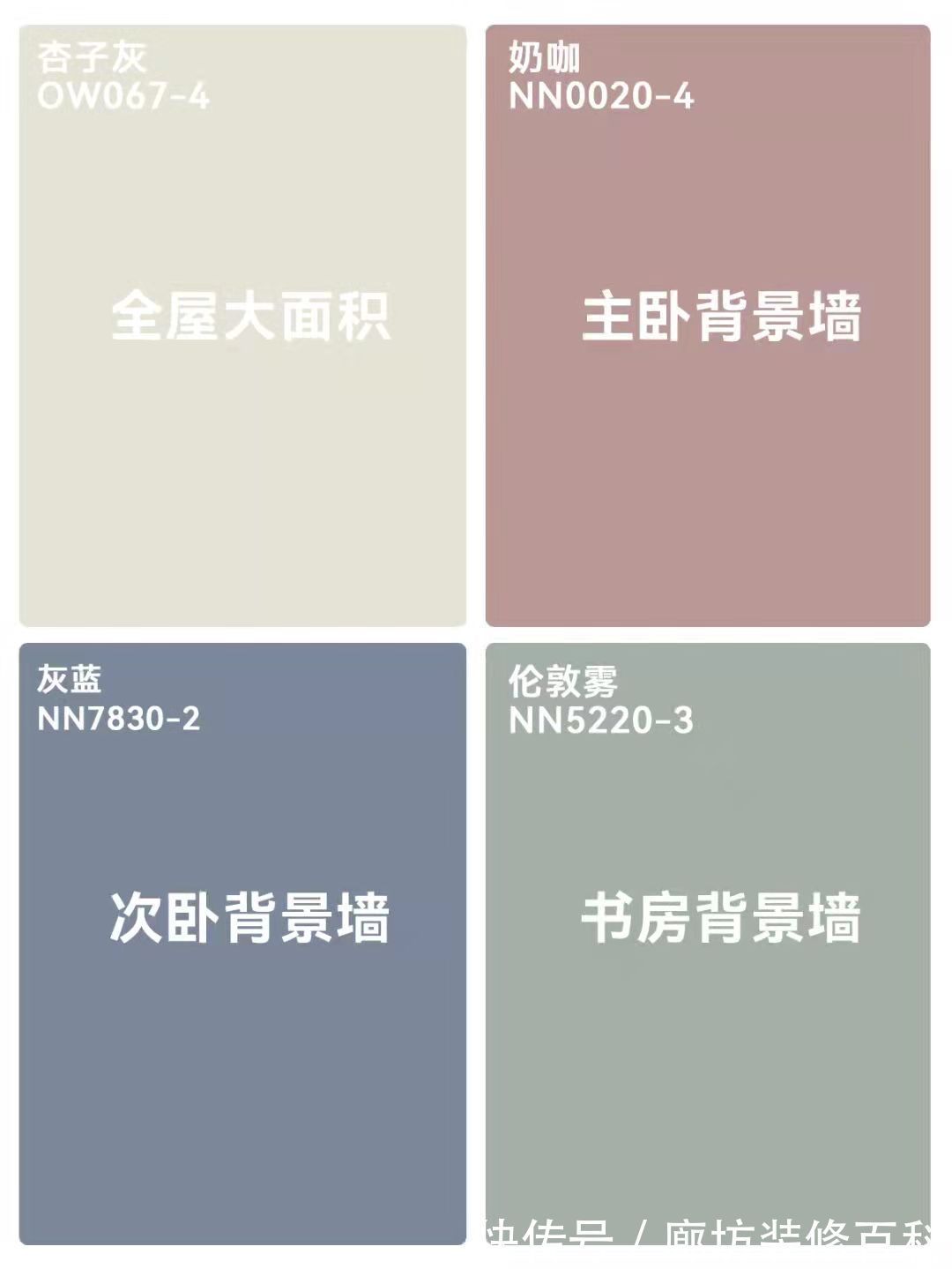 面漆|乳胶漆色号实拍图,附全屋配色方案,建议收藏