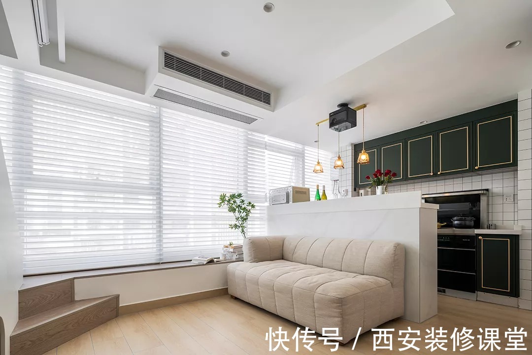 樓梯間|50㎡挑空公寓，做隔層一人住真美