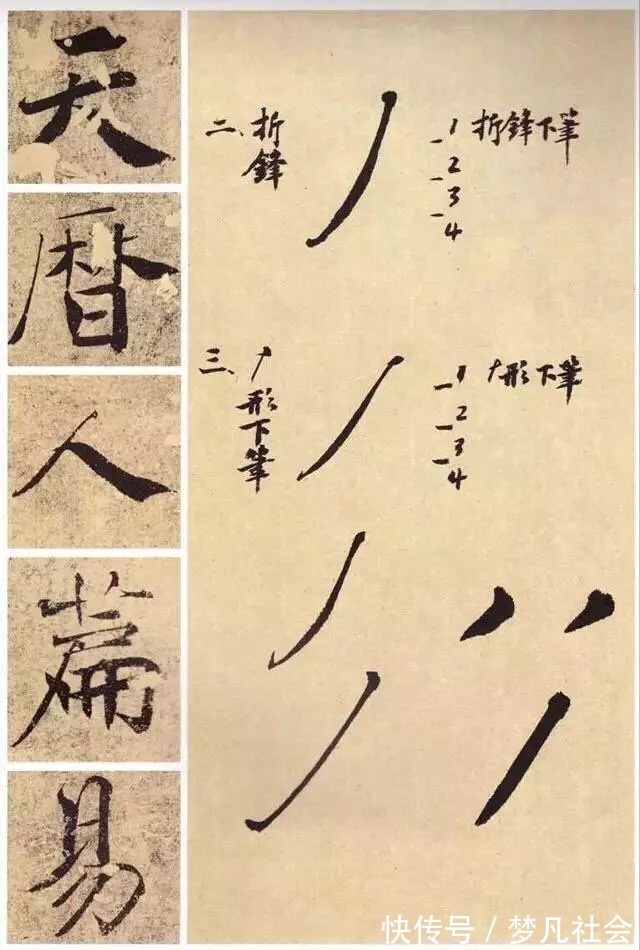 图解!图解褚遂良《大字阴符经》笔法技巧,值得收藏!