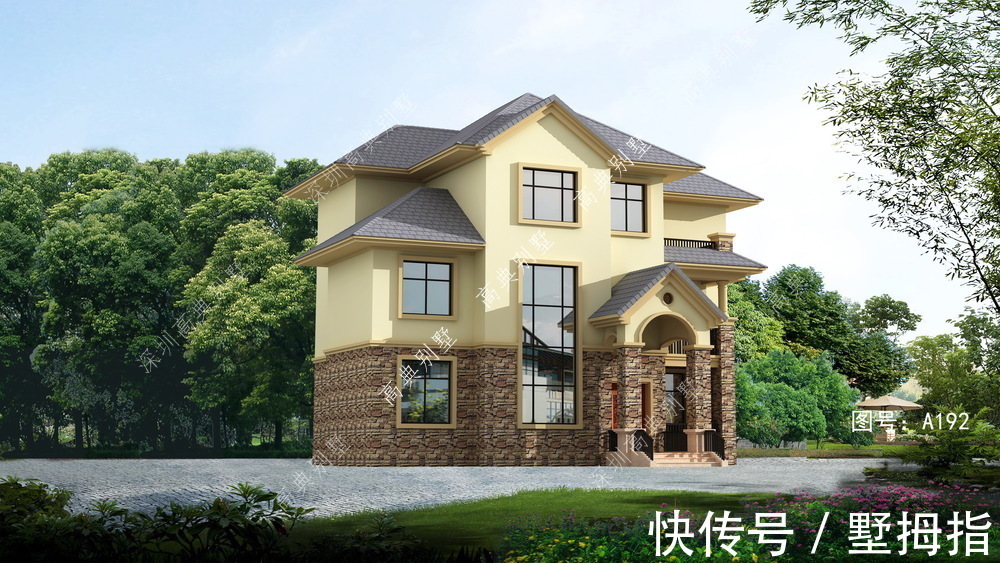 别墅|这款复式农村别墅，经济实用，大气美观。