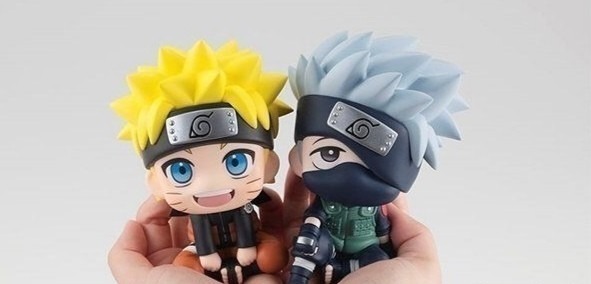 鸣人|被卡卡西和鸣人的Q版手办萌到,鸣人的笑容很治愈,卡卡西很呆萌