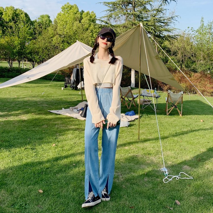 开叉裤|阔腿裤下岗了！“瘦瘦裤”才是今夏王炸，太显瘦了