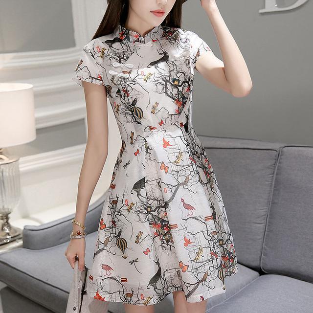 刺绣|仙气十足的改良旗袍裙,才是塑造淡雅女神的必备单品