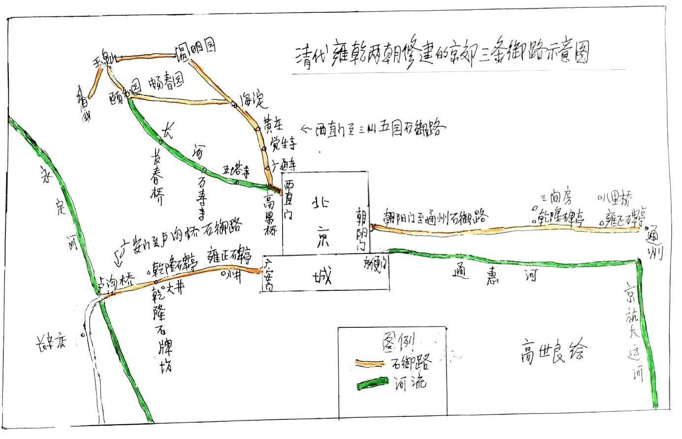 朝阳门|清代京郊的三条“石御路”分别起什么作用？