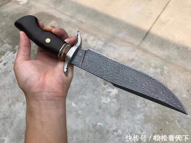 a7306|鉴赏,羽毛手工大马士革钢博伊