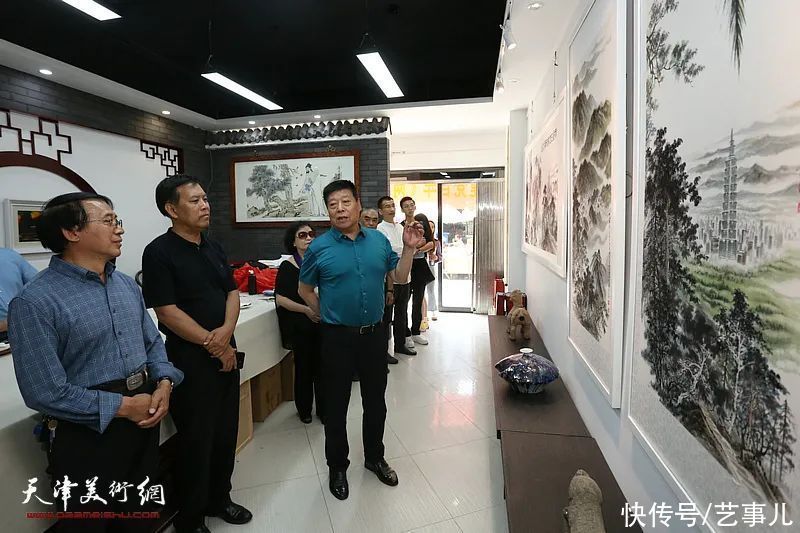 建党|“庆祝建党百年——两岸三地情山水画展”在天津鼓楼紫玉山房开展