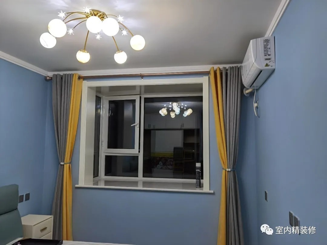 电视墙|看她家新房,安装窗帘很漂亮,电视墙不做一点造型很值得效仿!