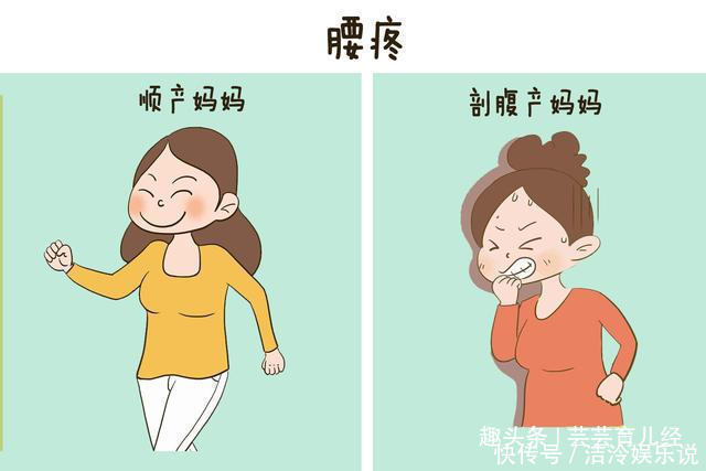 剖腹产|顺产和剖腹产的宝妈在产后有什么区别五张对比图告诉你